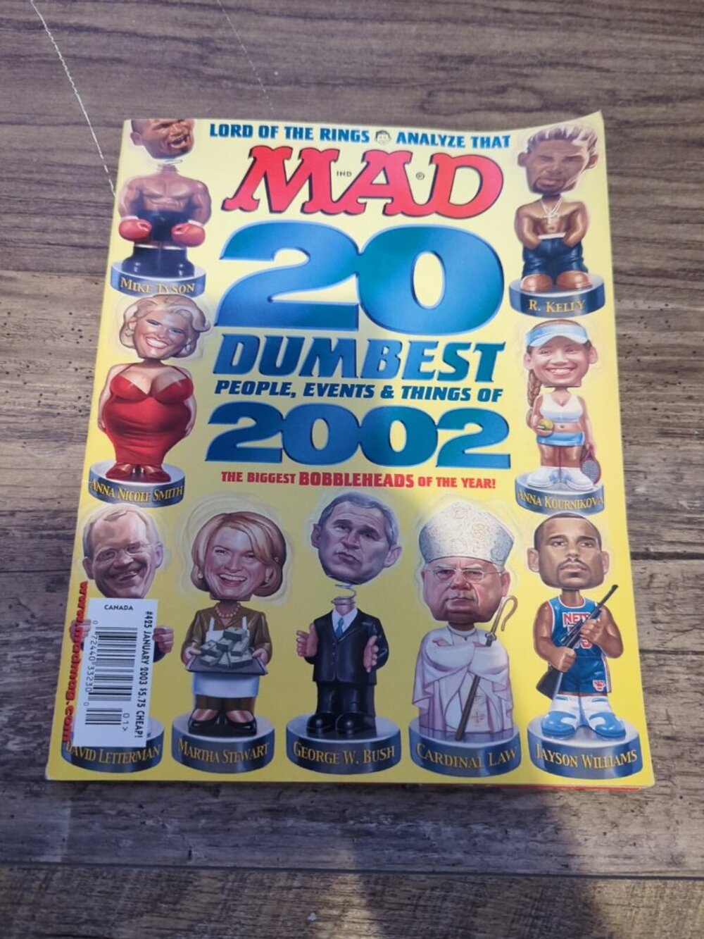 MAD Magazine #425 Jan 2003 - 20 dumbest people, events, and things of 2002  Pics